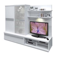 Sciae New White High Gloss Entertainment Combination Store and Display Unit