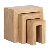 Heritage Furniture UK Laguna Oak Nest of 3 Lamp Tables