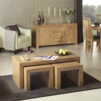 Heritage Furniture UK Laguna Oak Nest of 3 Coffee Tables