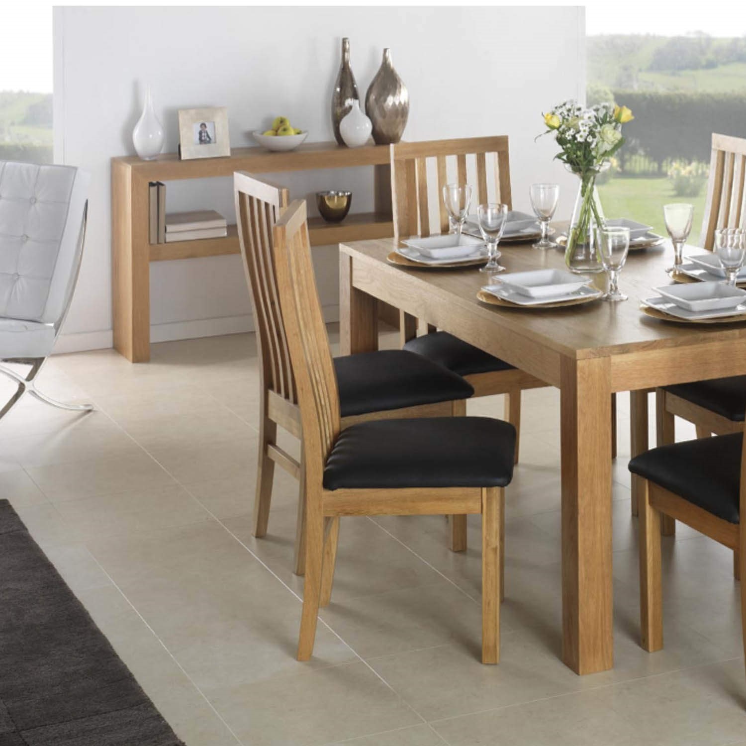 Heritage Furniture UK Laguna Oak Rectangular Dining Table Furniture123