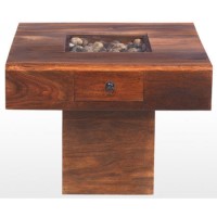 Heritage Furniture UK Delhi Indian Pebble Rectangular Coffee Table - 60 x 60cm