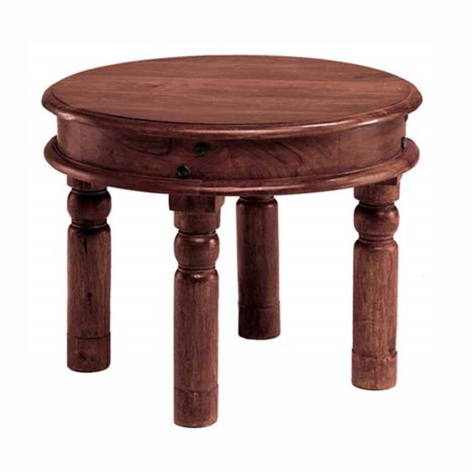 Heritage Furniture UK Delhi Indian Medium Round Side Table Furniture123
