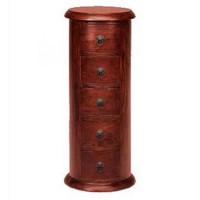Heritage Furniture Indian Round 5 Drawer Narrow Chest