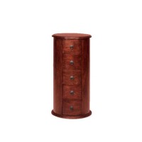 Indian Round 5 Drawer Chest