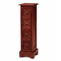 Heritage Furniture UK Delhi Indian 4 Drawer CD Storage Unit