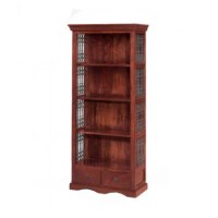 Heritage Furniture UK Delhi Indian 2 Drawer 4 Shelf Bookcase