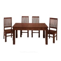 Heritage Furniture UK Delhi Indian Square Leg Rectangular Dining Table - 90 x 180cm