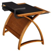 Jual Furnishings Delta Home Office Desk in Walnut and Black