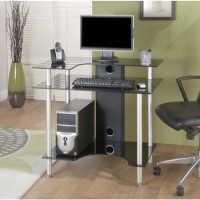 Jual Furnishings Pilot Small Black Glass Desk PT002 SRB