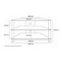 Jual Furnishings Thorley Clear Glass Large Corner TV Unit TL001 S
