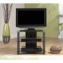 Jual Furnishings Thorley Black Glass Compact Corner TV Stand 