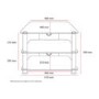 Jual Furnishings Thorley Black Glass Compact Corner TV Stand 