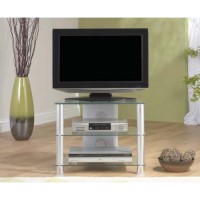 Thorley Clear Glass Compact Corner TV Unit TL007 S - 