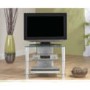 Thorley Clear Glass Compact Corner TV Unit TL007 S - 