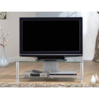 Orson Clear Glass 2 Tier Corner TV Unit OS016 S