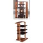Jual Furnishings Caleb Black Glass Hi-fi Unit in Walnut CL204