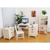 Maine White Home Office Furniture Set