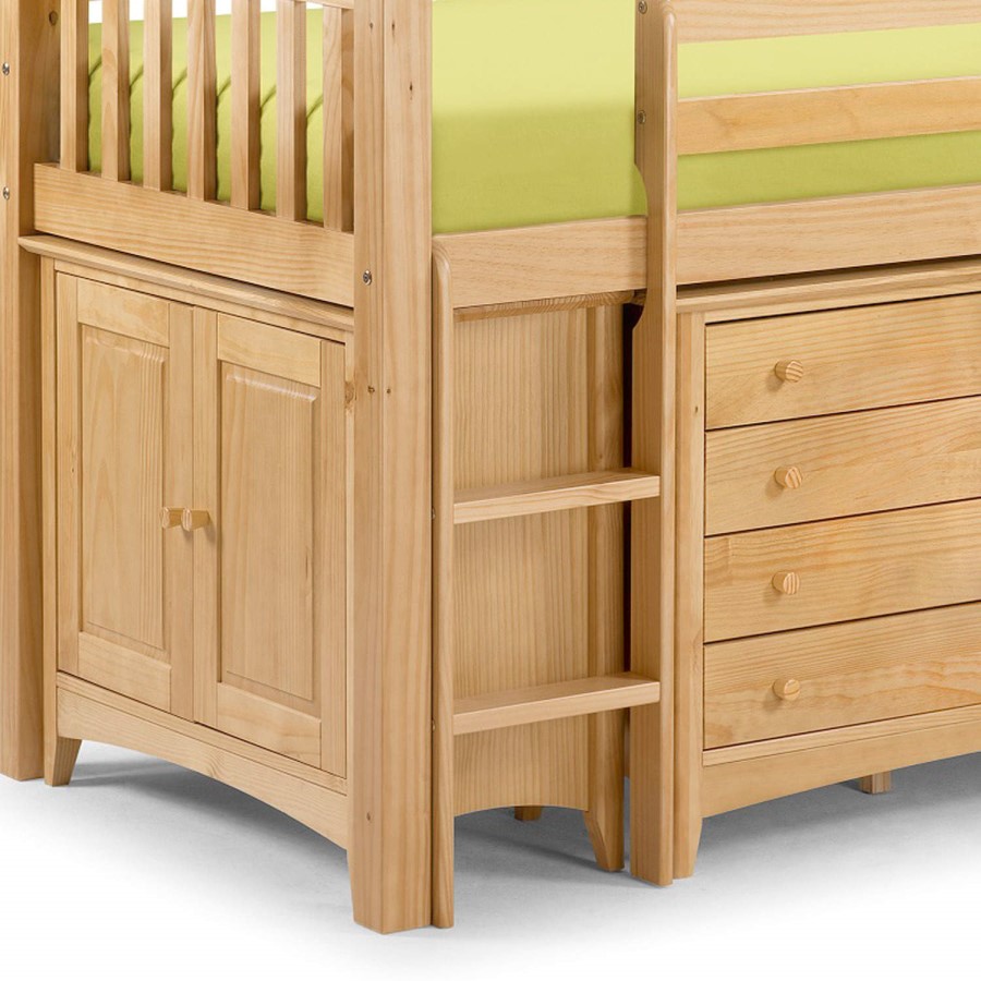 Julian Bowen Barcelona Pine Mid Sleeper with Left Hand Ladder
