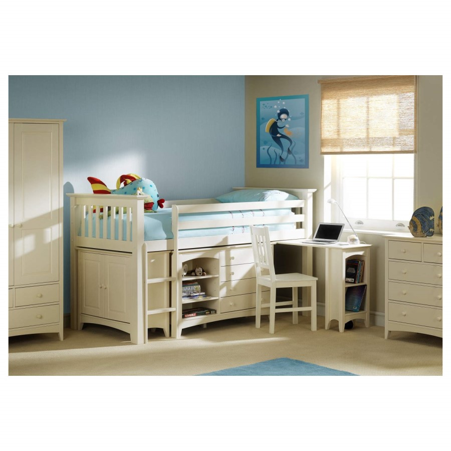 Julian Bowen Cameo Stone White Mid Sleeper with Left Hand Ladder