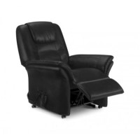 Julian Bowen Riva Riser Recliner Armchair in Black