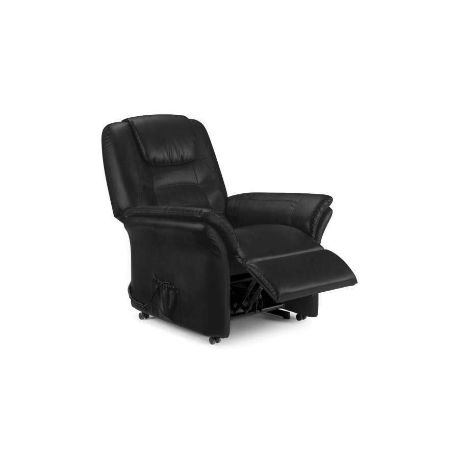 Julian Bowen Riva Riser Recliner Armchair in Black