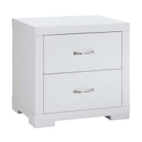 LPD Luna 2 Drawer Bedside Chest in White