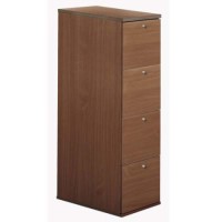 Dams Furniture Eco 4 Drawer Filing Cabinet in Walnut