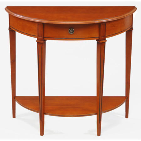 Origin Red Gloucester Half Circle Console Table in Teak