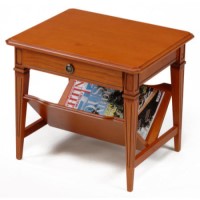 Origin Red Gloucester 1 Drawer Magazine Rack in Teak