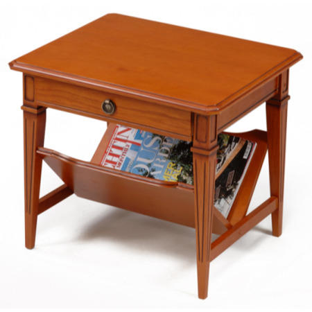 Origin Red Gloucester 1 Drawer Magazine Rack in Teak