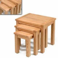 Origin Red Chesterfield Ash Nest of Tables