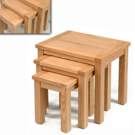 Origin Red Chesterfield Ash Nest of Tables