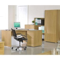 Newsam Office Radial Desk and Storage Furniture Set
