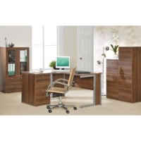 Newsam Office Radial Desk and Filing Furniture Set