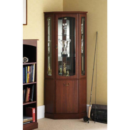 Caxton Furniture Byron Cradenza Corner Display Cabinet in Mahogany