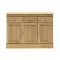 Caxton Furniture Driftwood 3 Door 3 Drawer Sideboard in Oak