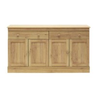 Caxton Furniture Driftwood 4 Door 2 Drawer Sideboard in Oak