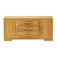 Caxton Furniture Strand 2 Door 3 Drawer Sideboard in Oak