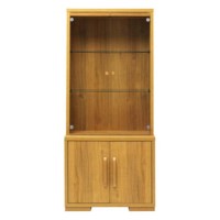 Caxton Furniture Strand 2 Glazed Door Display Cabinet in Oak