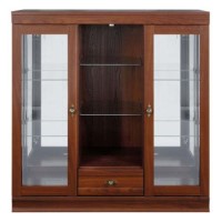 Caxton Furniture Lincoln Low Display Cabinet in Cherry