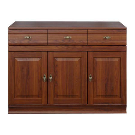 Caxton Furniture Lincoln 3 Door 3 Drawer Sideboard in Cherry