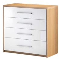 Caxton Furniture New Horizons 4 Drawer Wide Chest in White