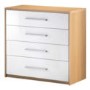 Caxton Furniture New Horizons 4 Drawer Wide Chest in White