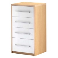 Caxton Furniture New Horizons 4 Drawer Narrow Chest in White