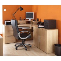 Alphason Designs Oakwood Corner Office Furniture Set 1