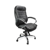 Eliza Tinsley Columbia Leather Faced Executive Chair - black