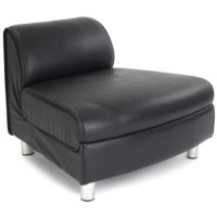 Eliza Tinsley Damian Leather Faced Convex Reception Chair