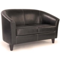 Eliza Tinsley Nash Brown 2 Seater Contract Reception Sofa