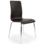 GRADE A1  - Casey Stackable Contract Dining Chairs in Brown Leather - As New