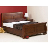 Sweet Dreams Penhirst Solid Pine Double Sleigh Bed in Mahogany